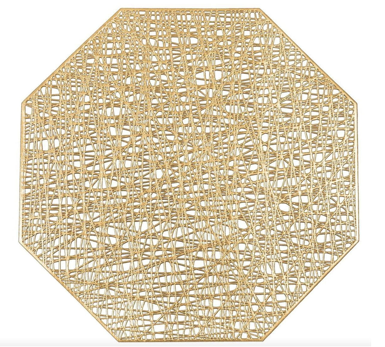 Placemat Set of 12 Pieces- Wedding / Decoration / Dinning Table PVC Place mat - GOLD
