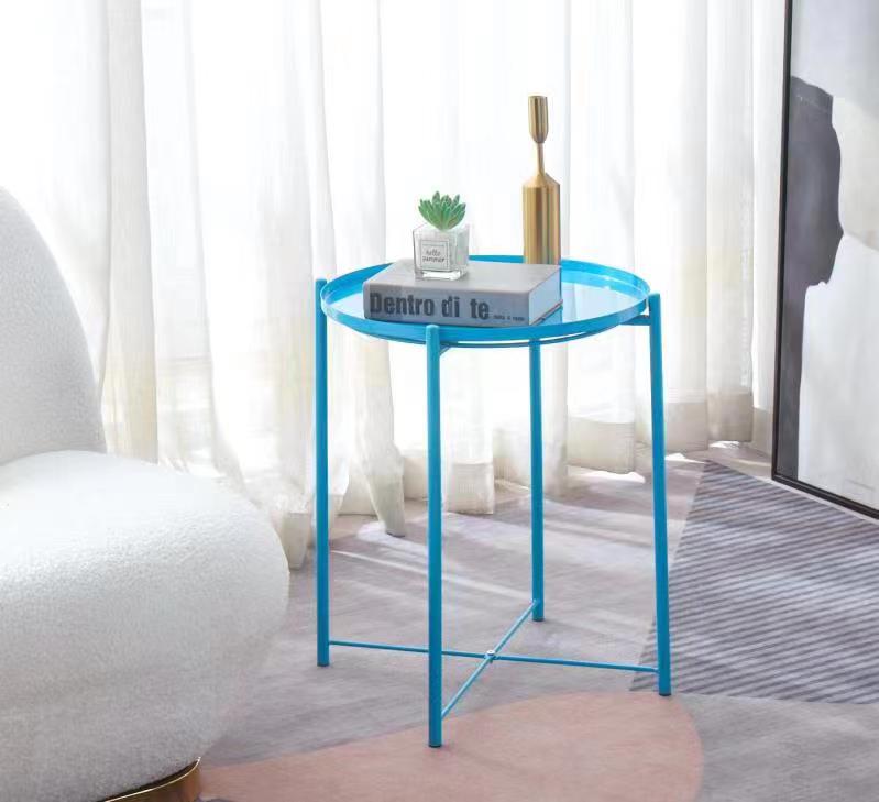 1 Tier Colourful Metal Round Side Table / Tray Table / Coffee Table