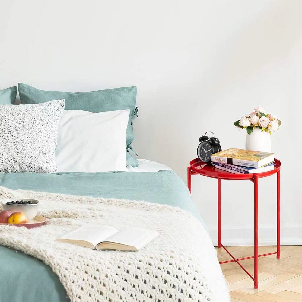 1 Tier Colourful Metal Round Side Table / Tray Table / Coffee Table