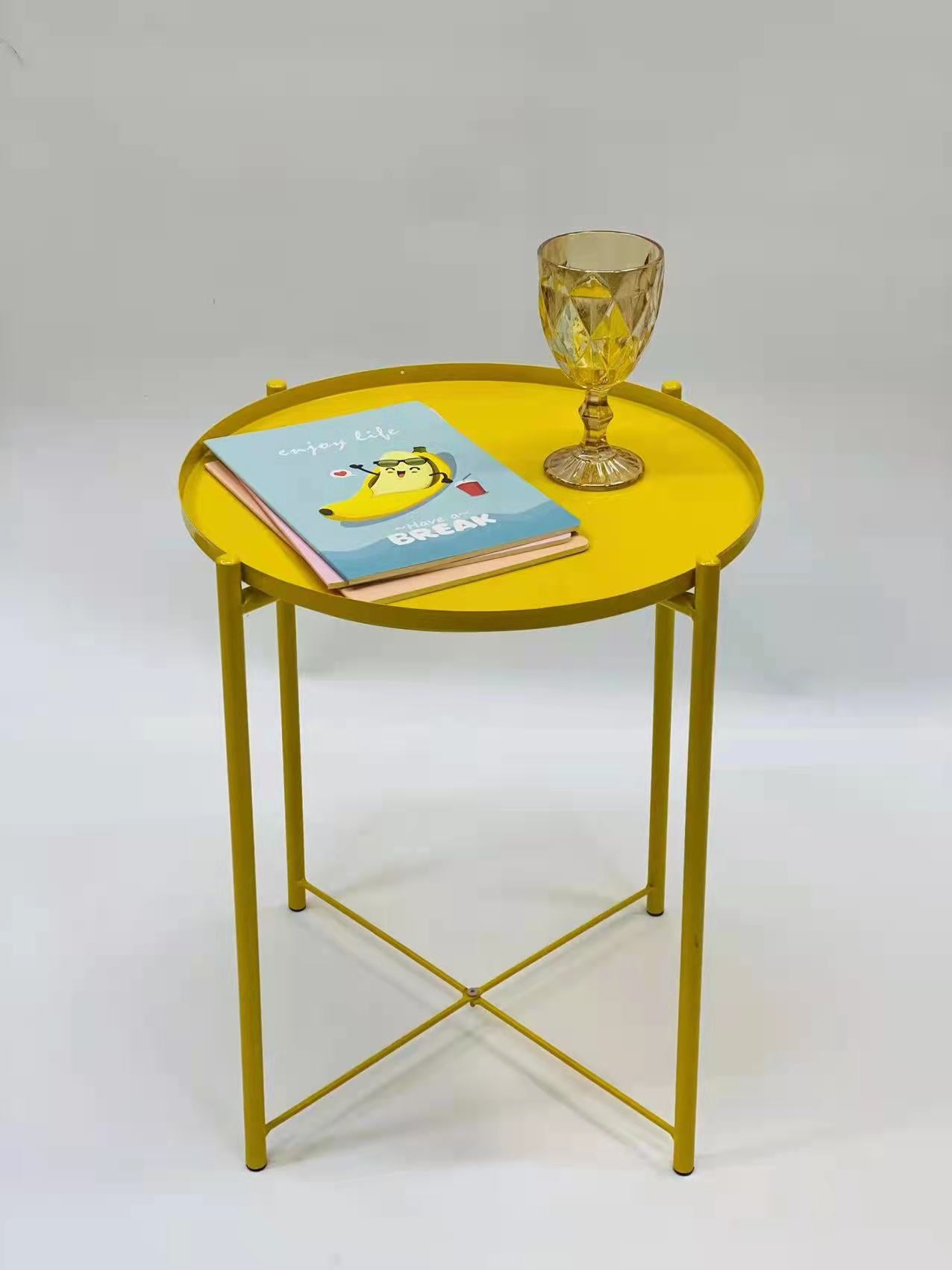 1 Tier Colourful Metal Round Side Table / Tray Table / Coffee Table
